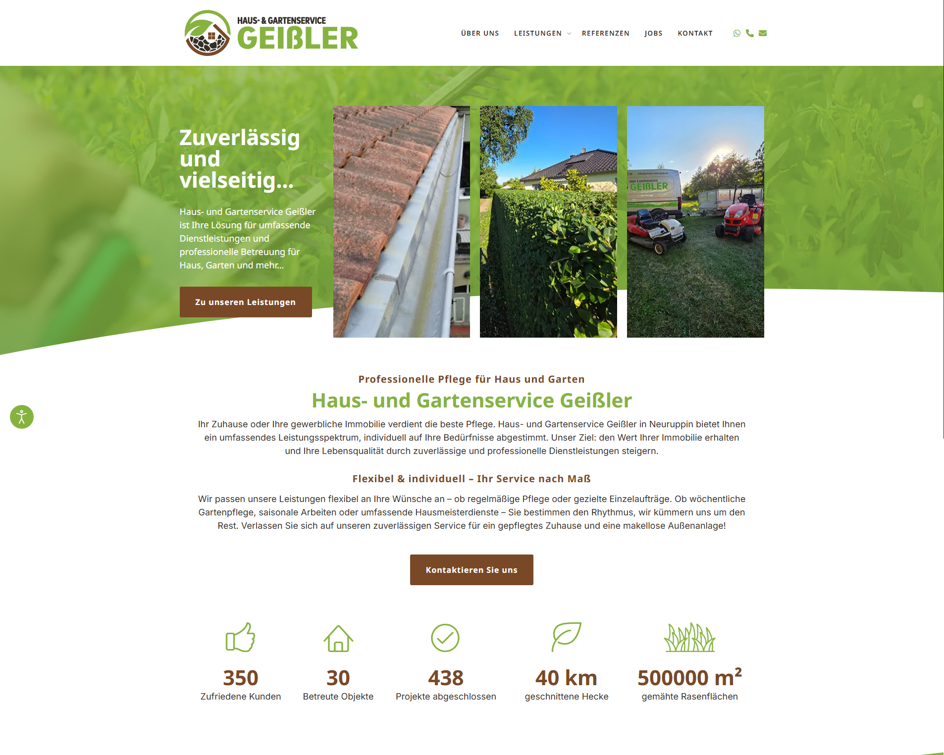 Screenshot von Haus- und Gartenservice Geissler